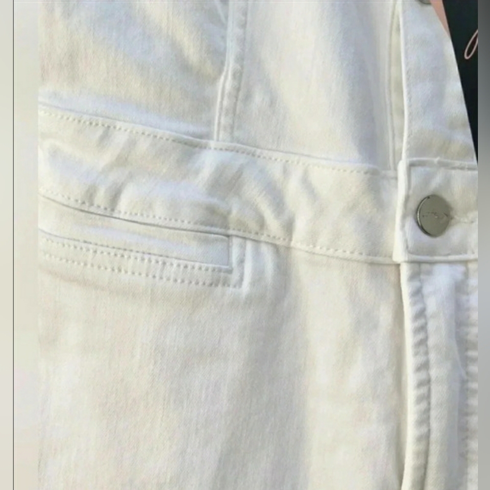 Retro XL Boho Wide Leg Boilersuit White Cotton Sculpting Panel Cropped New - Picture 7 of 10